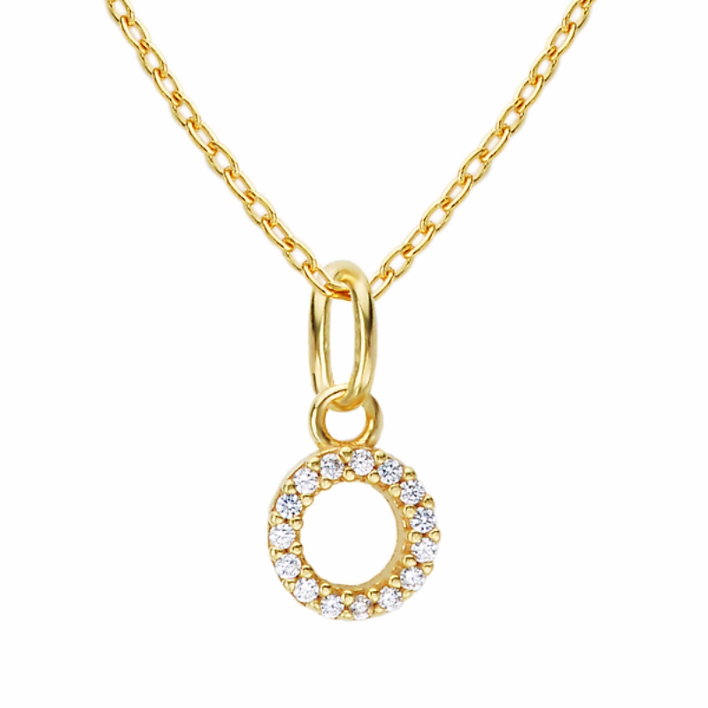 Gold Plated Sterling Silver Initial Necklace