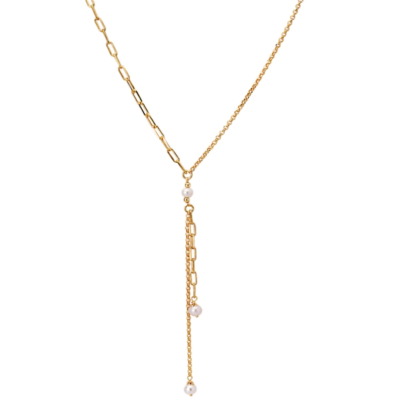 Italian Gold Plated Sterling Silver Y Necklace