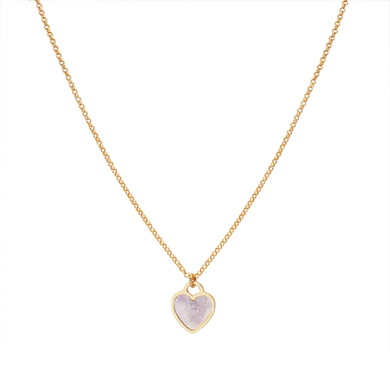 Italian Mother of Pearl Heart Necklace