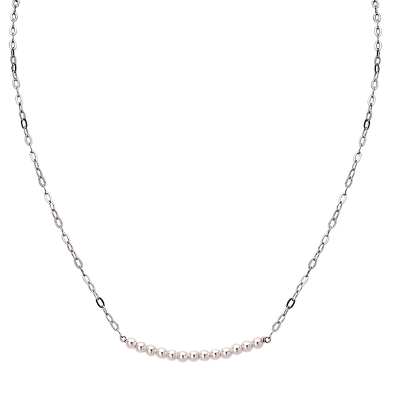 Italian Rhodium Plated Sterling Silver Necklace