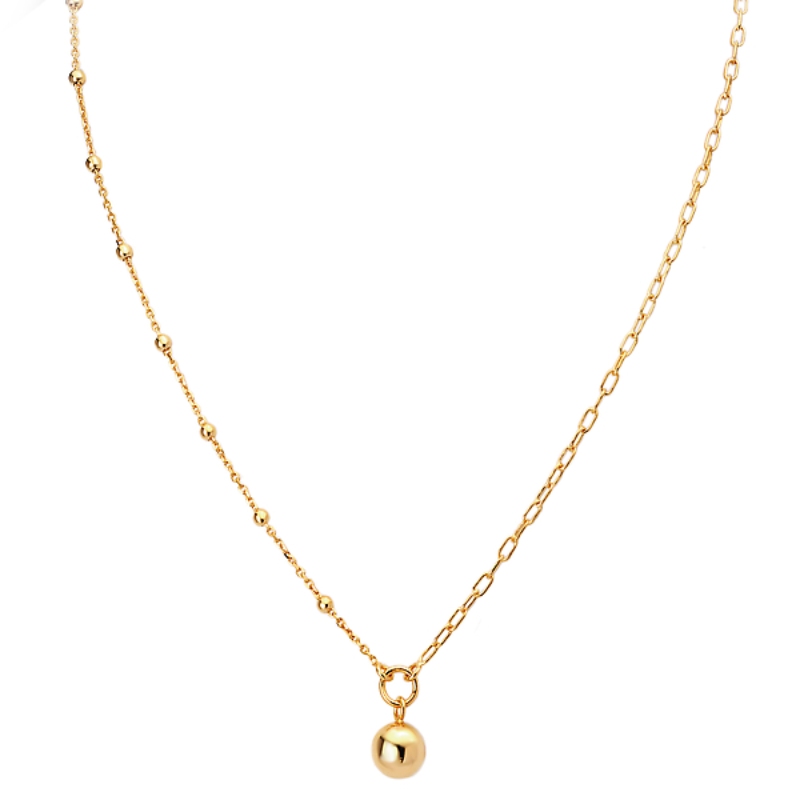 Italian Paperclip Bead Necklace