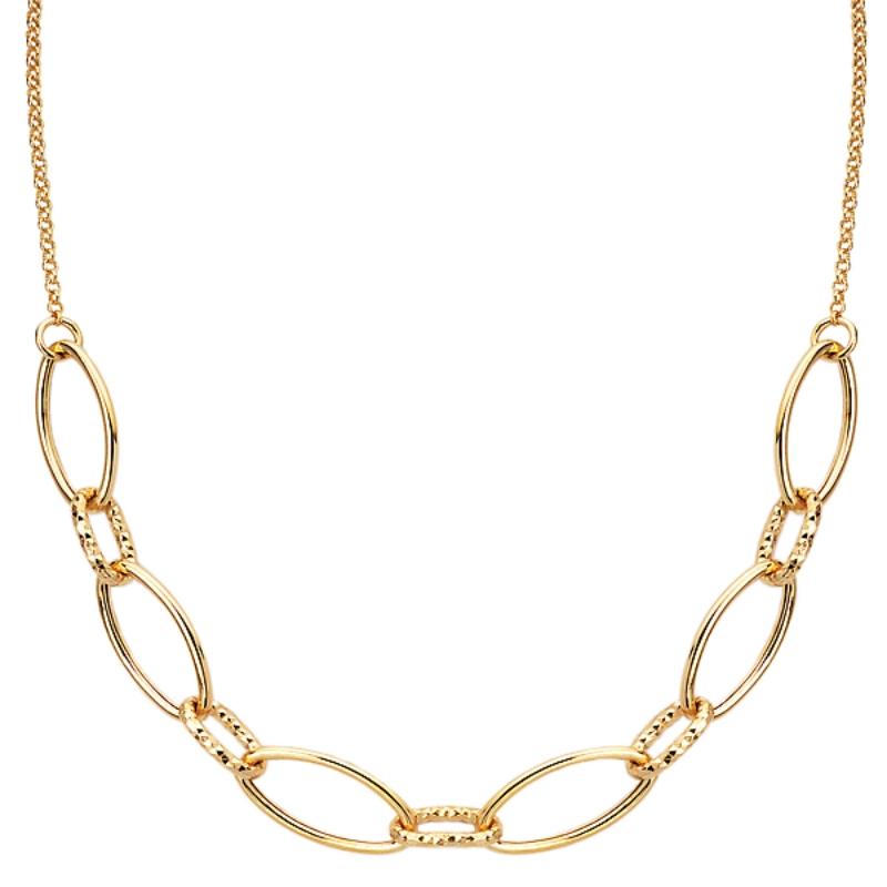 Italian Gold Plated Sterling Silver Link Necklace