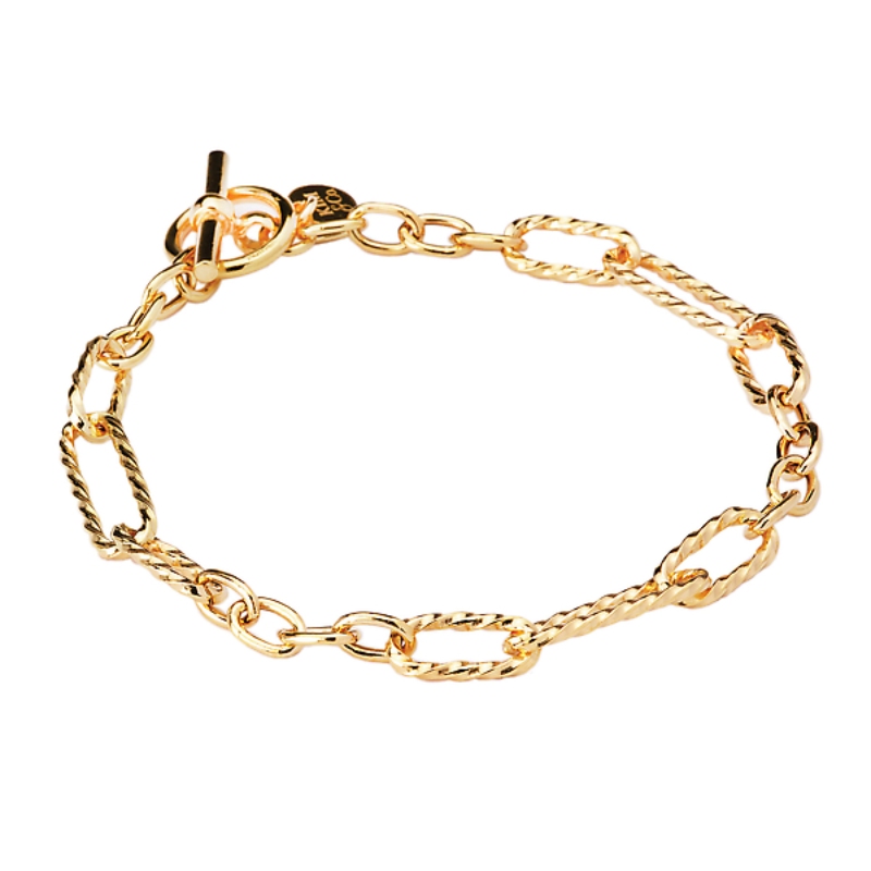 Italian Gold Plated Sterling Silver Link Bracelet