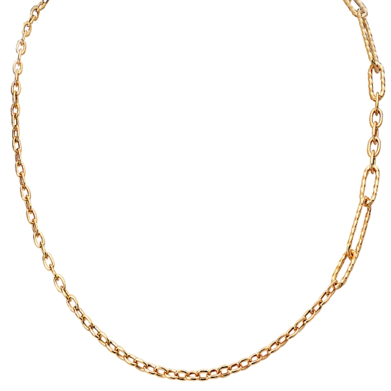 Italian Gold Plated Sterling Silver Link Necklace
