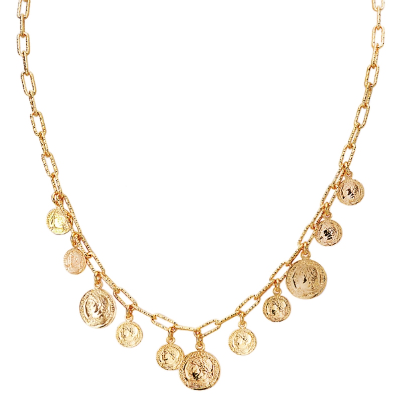 Italian Gold Plated Charm Necklace
