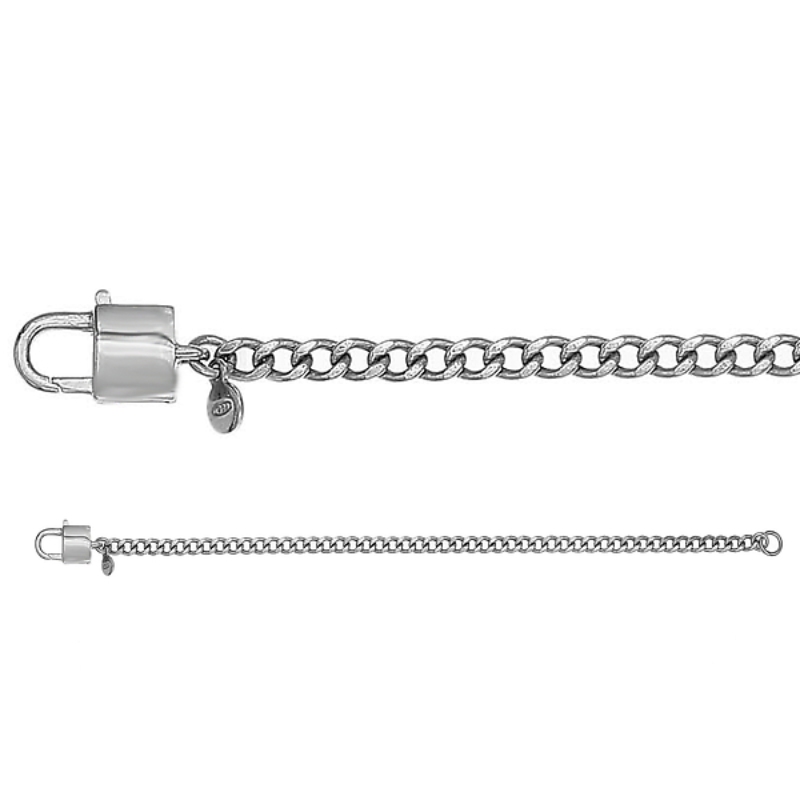 Italian Lock Sterling Silver Bracelet