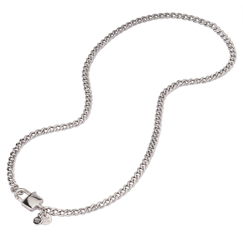 Italian Lock Sterling Silver Necklace