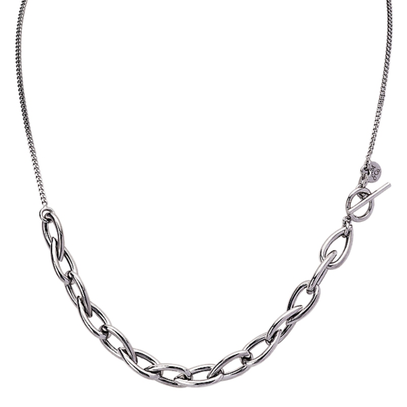 Italian Sterling Silver Rhodium Plated Chain Necklace