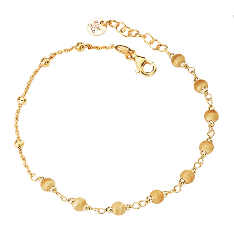 Italian Gold Plated Bead Bracelet