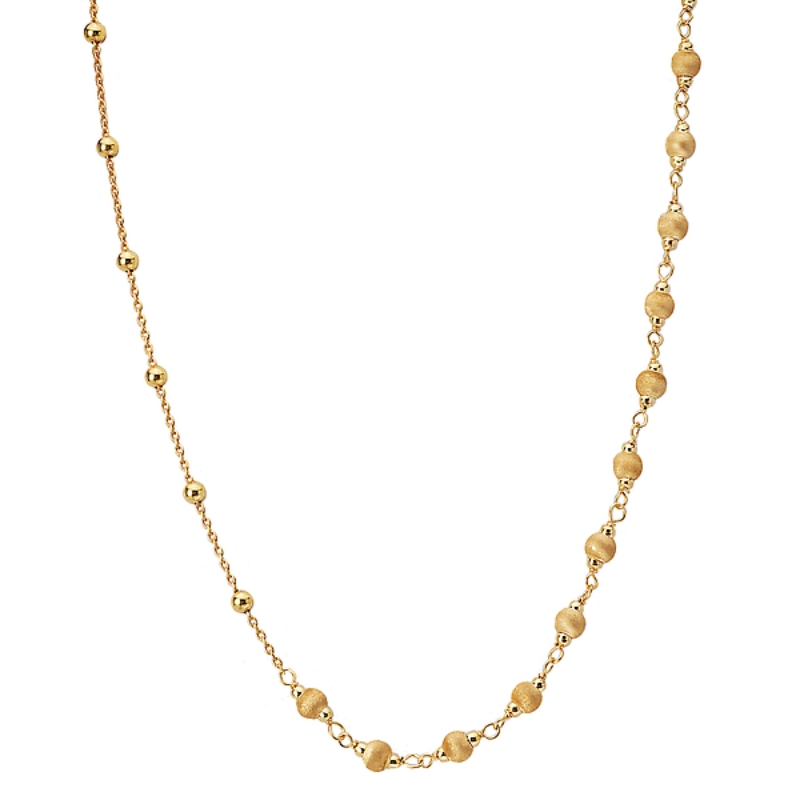 Italian Gold Plated Bead Necklace