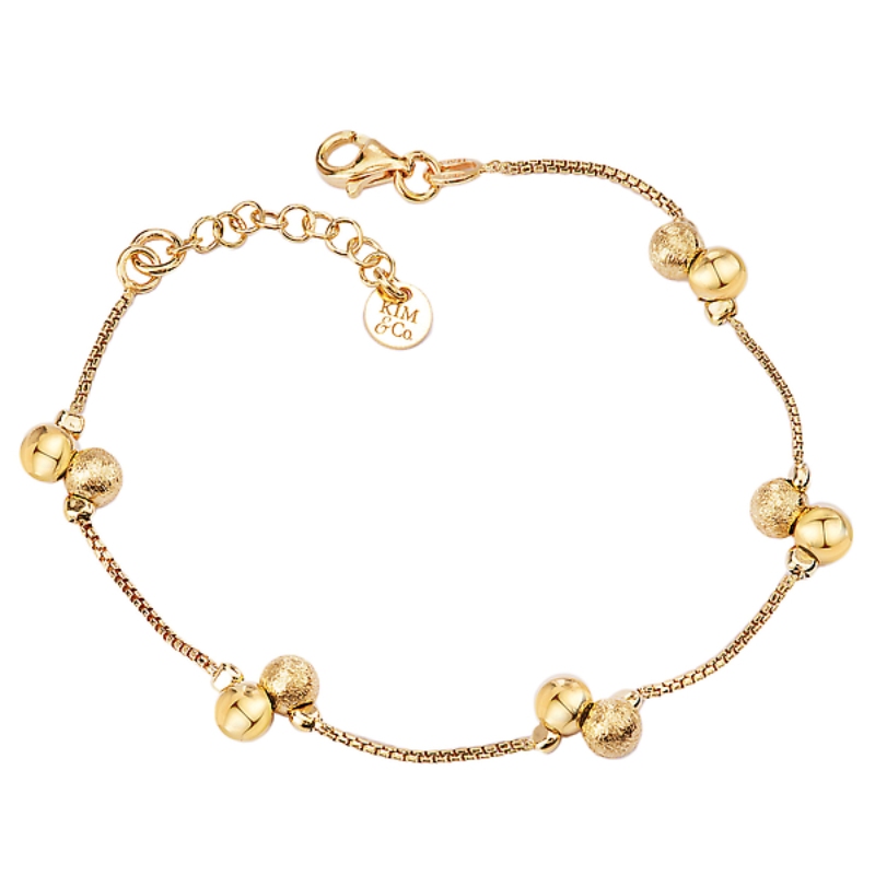 Italian Gold Plated Bead Bracelet