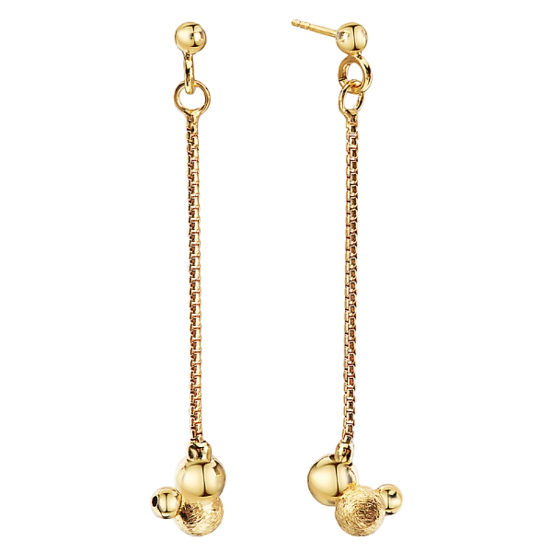 Italian Gold Plated Chain Dangle Earring