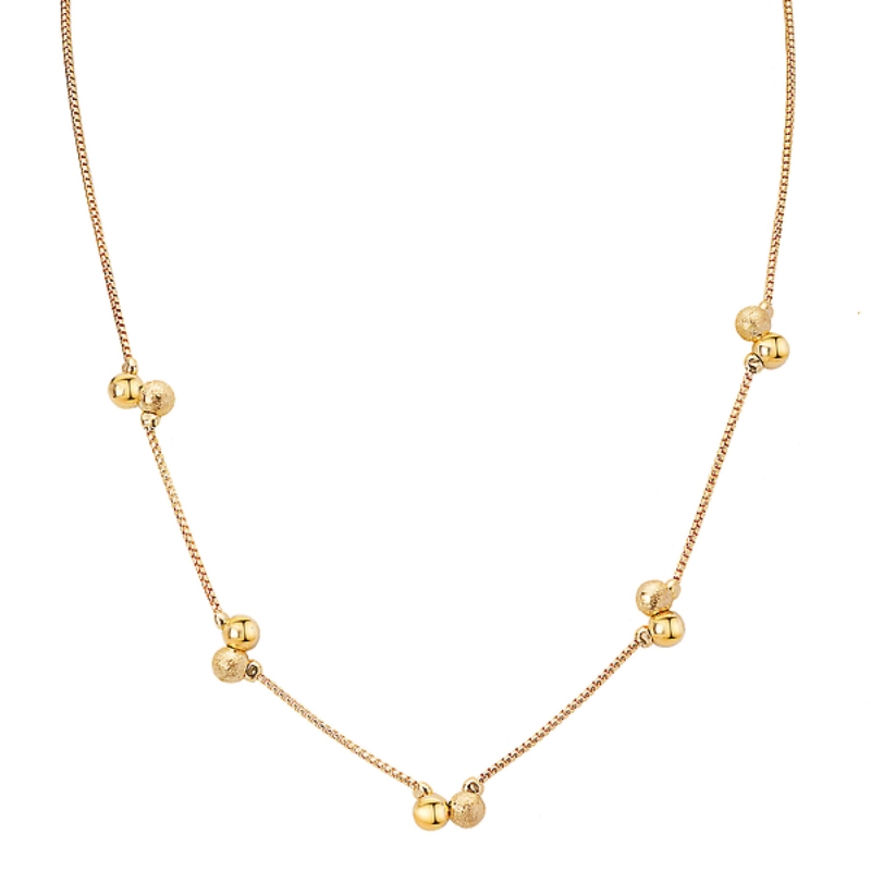 Italian Gold Plated Bead Necklace