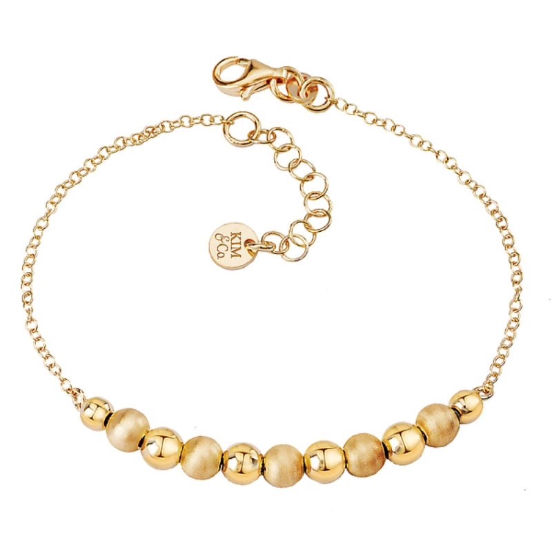 Italian Gold Plated Bead Bracelet