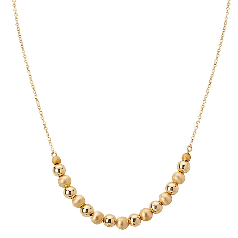 Italian Gold Plated Bead Necklace