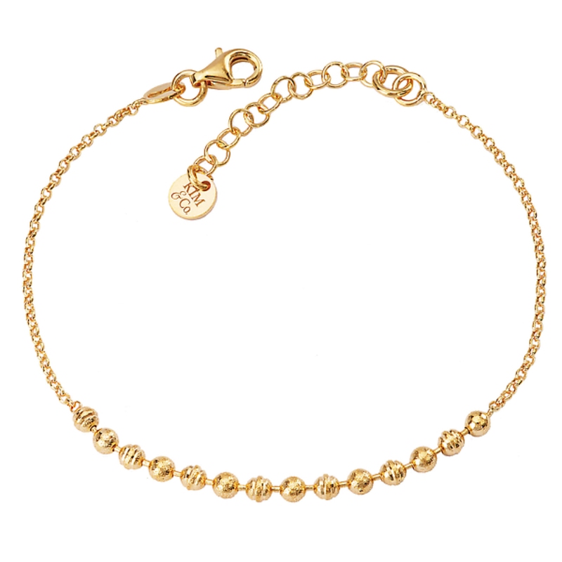 Italian Gold Plated Bead Bracelet