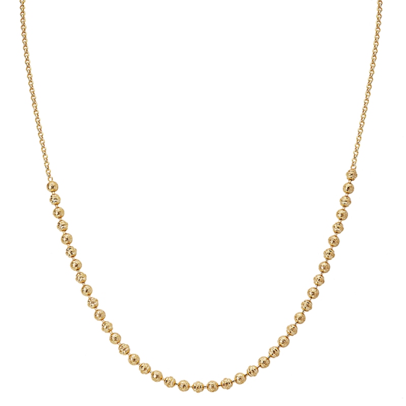 Italian Gold Plated Bead Necklace