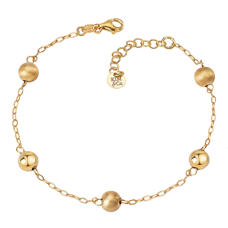 Italian Gold Plated Bead Bracelet