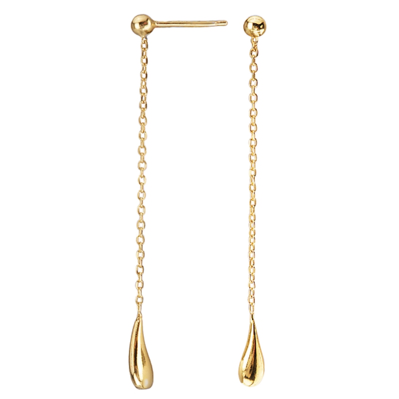 Italian Gold Plated Teardrop Earrings
