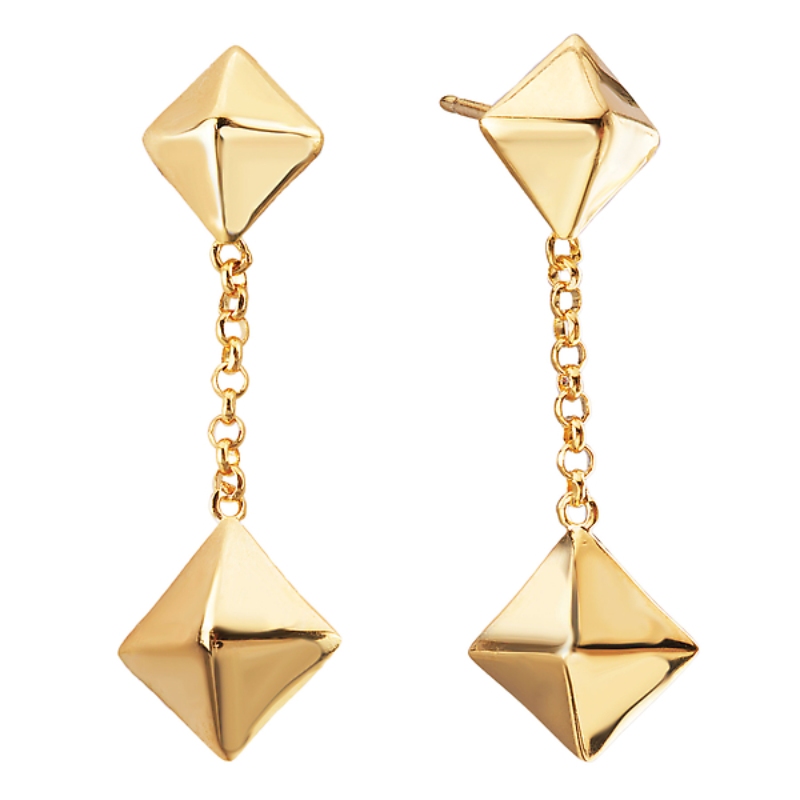 Italian Gold Plated Dangle Earrings