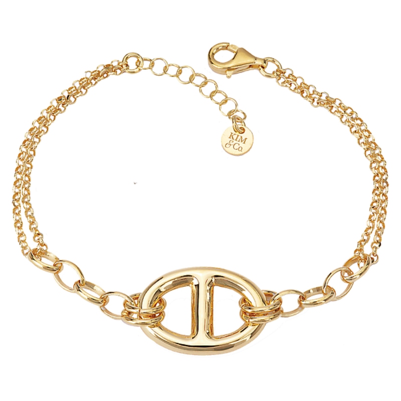 Italian Gold Plated Mariner Bracelet