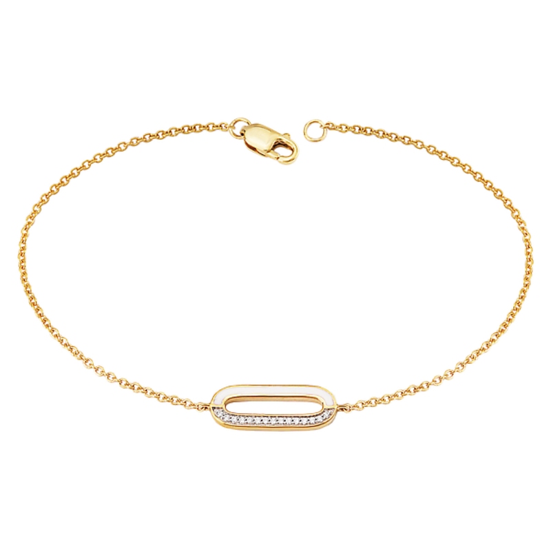14kt Gold Plated Enamel Bracelet