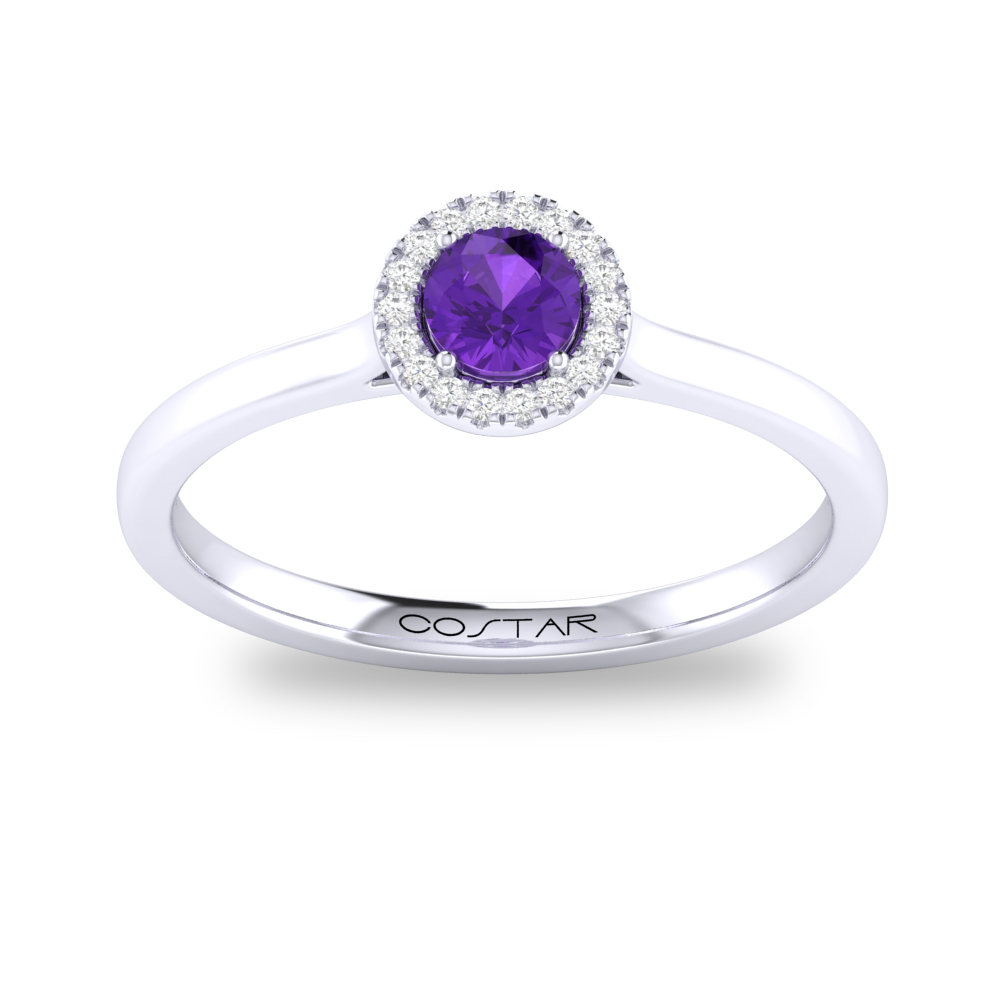 10KW February Birthstone Ring