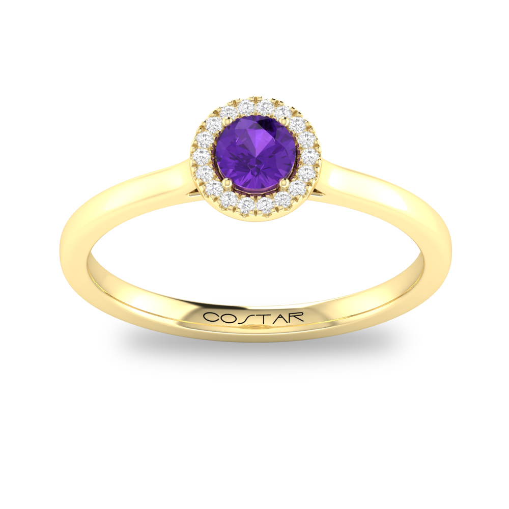 10KY February Birthstone Ring