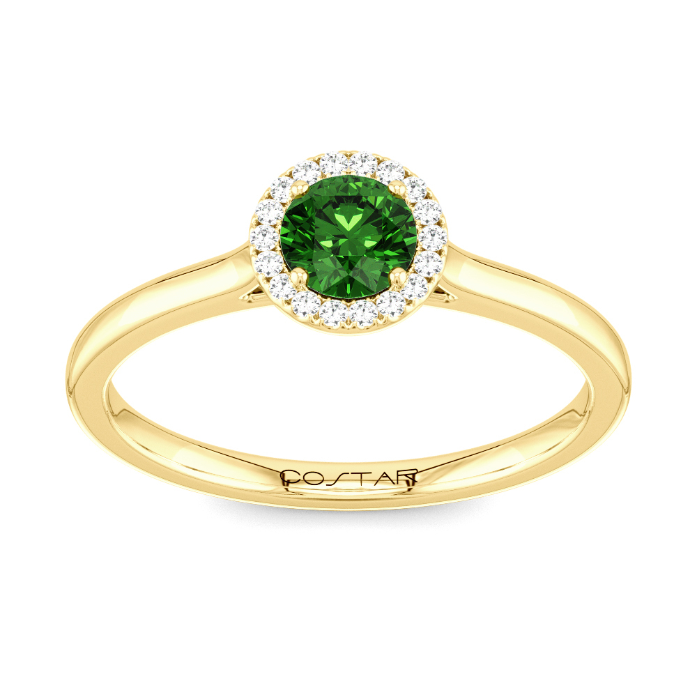 10KY May Birthstone Ring