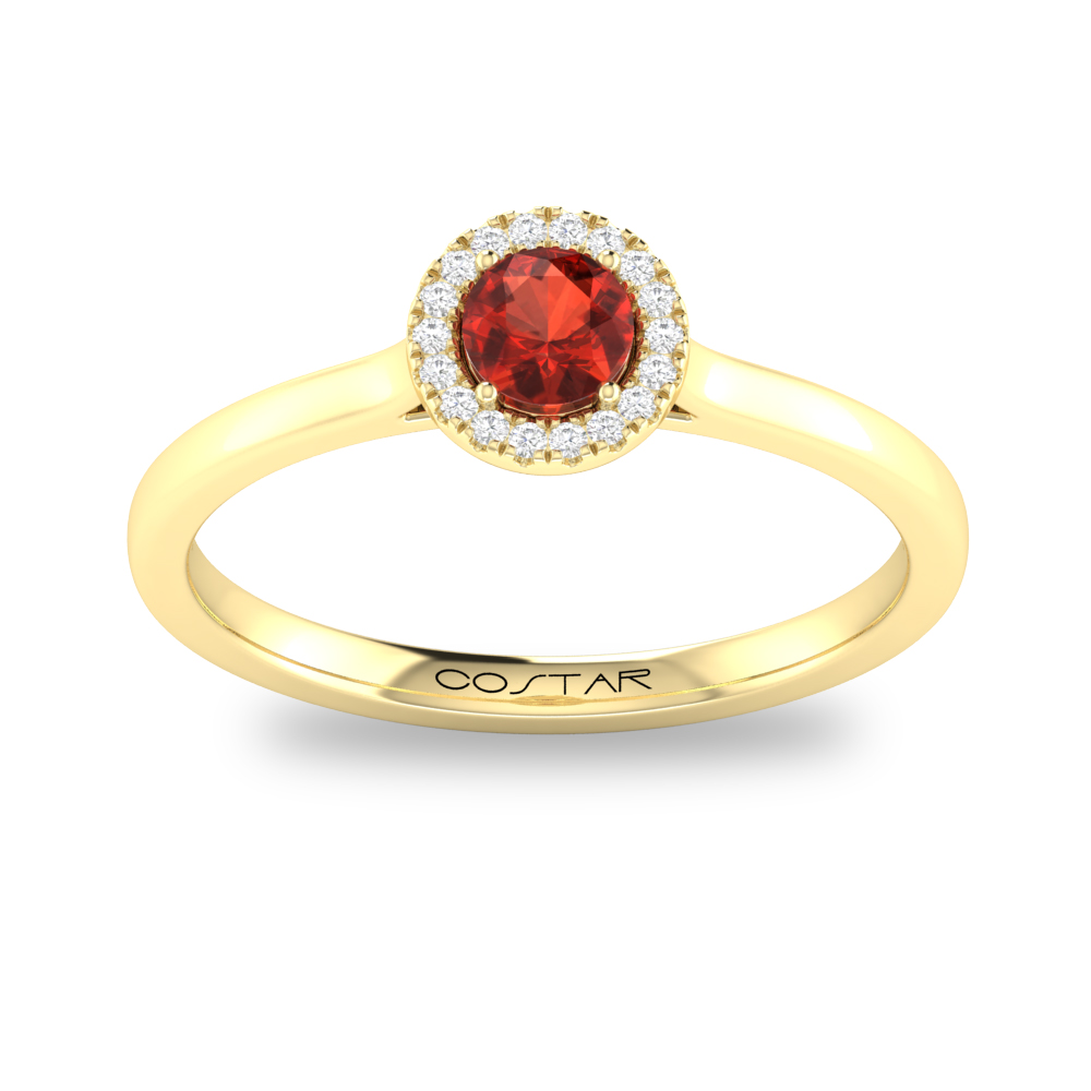 10KY January Birthstone Ring