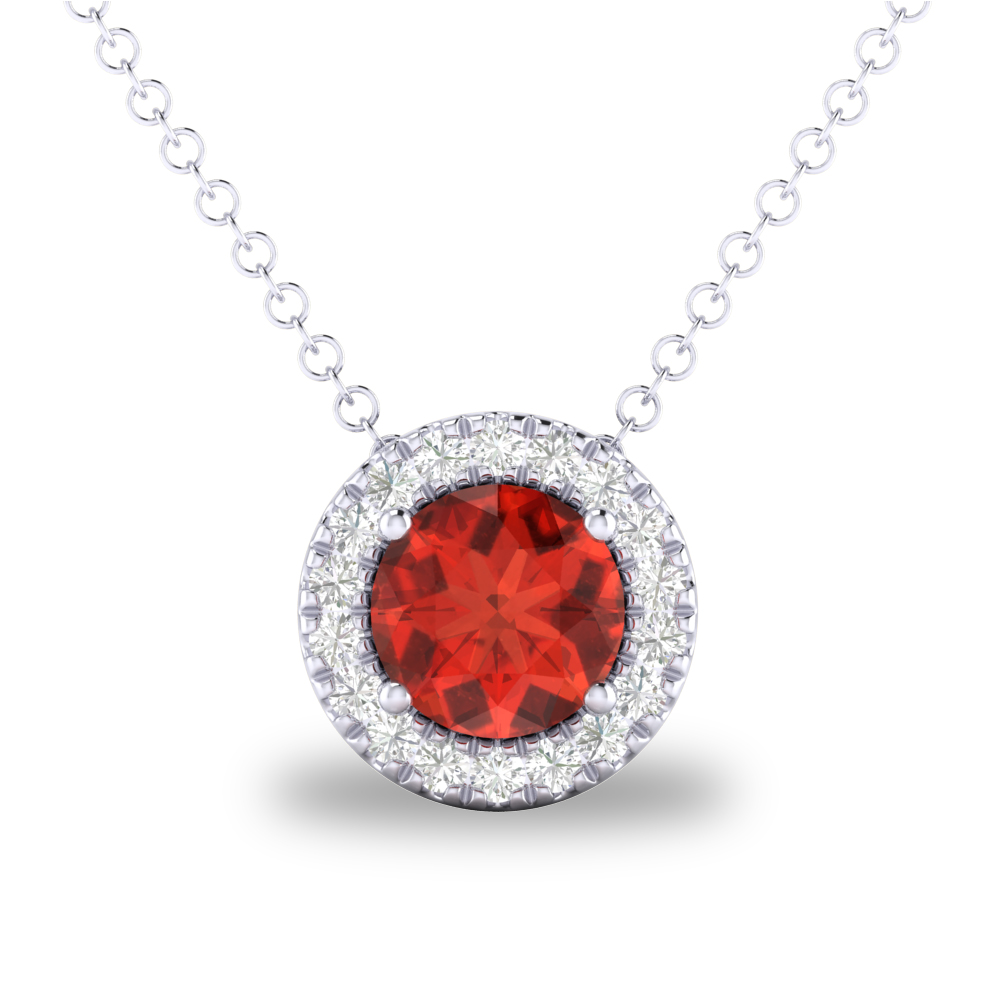 10KW January Birthstone Pendant