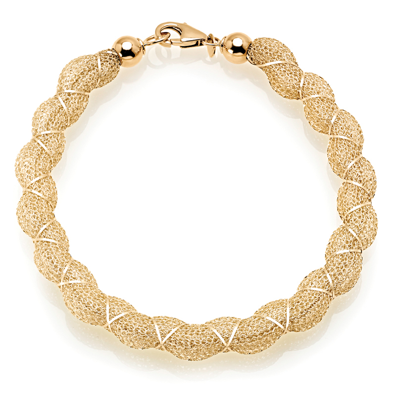14KY Gold Mesh Couture Bracelet