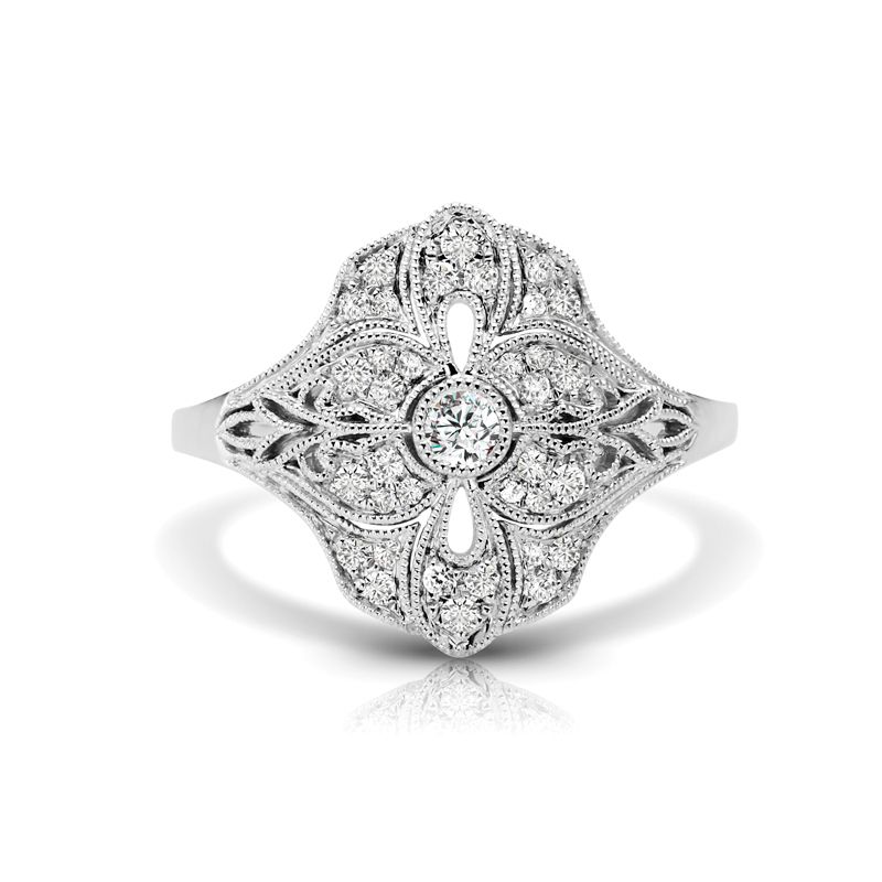 14KW Diamond Couture Ring