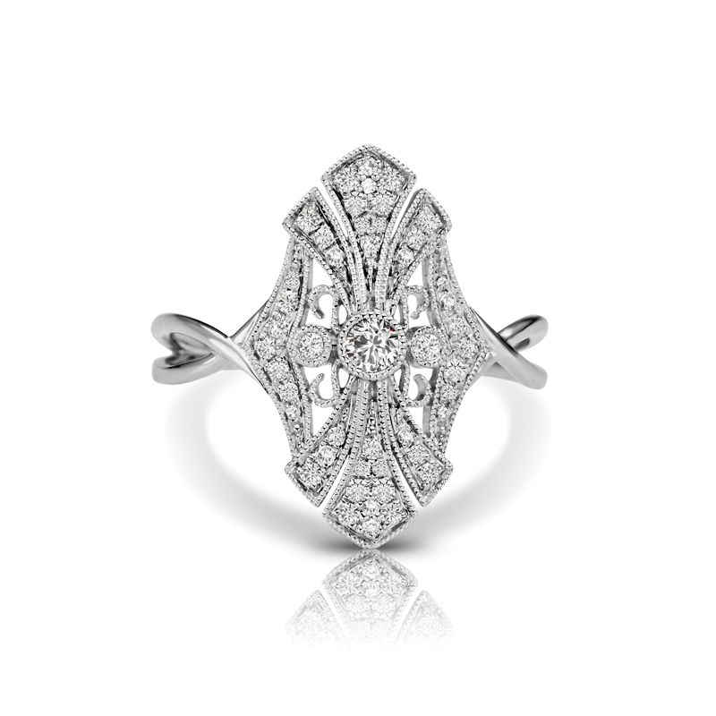 14KW Diamond Couture Ring