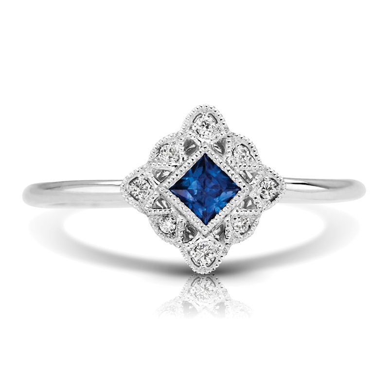 14KW Sapphire & Diamond Couture Ring