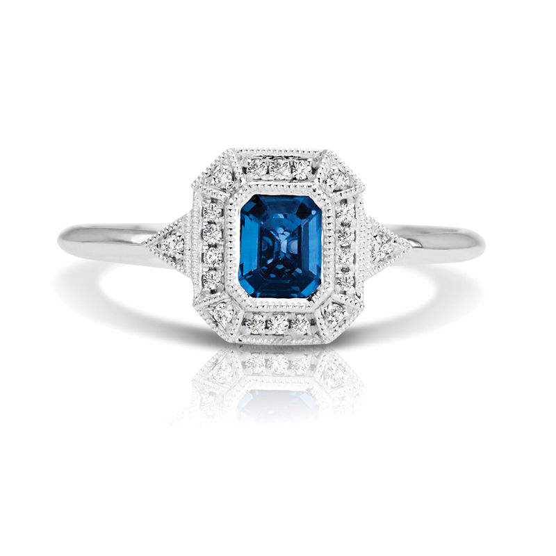 14KW Sapphire & Diamond Couture Ring