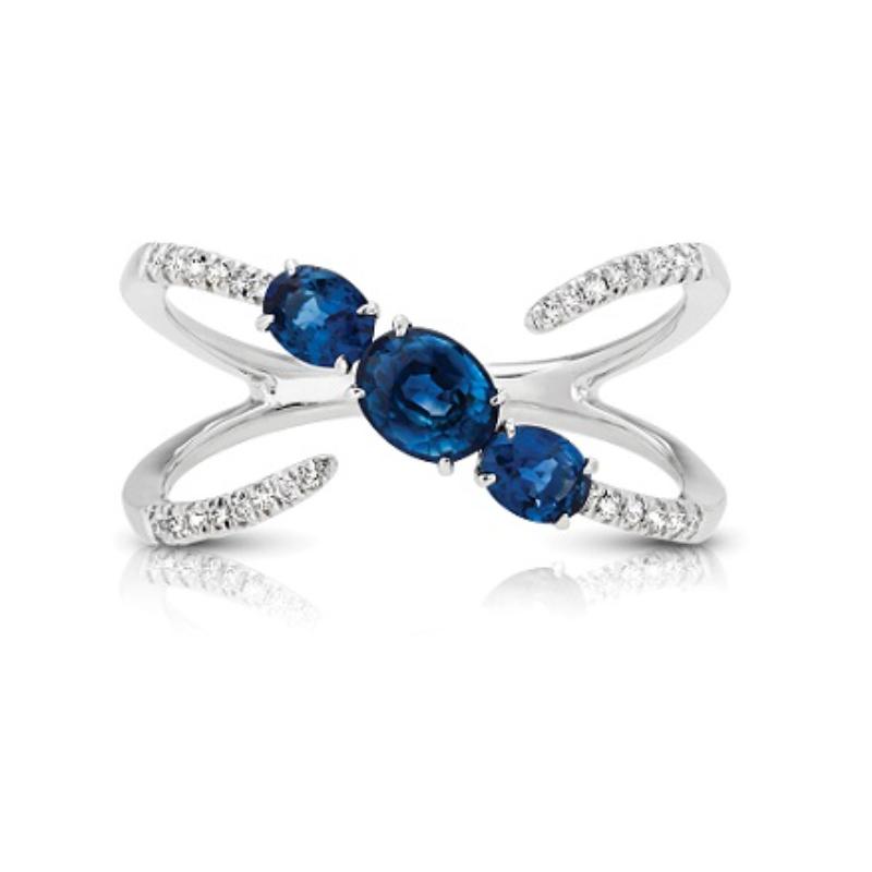 14KW Sapphire & Diamond Couture Ring