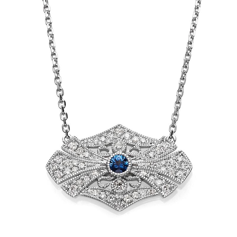 14KW Sapphire & Diamond Couture Necklace