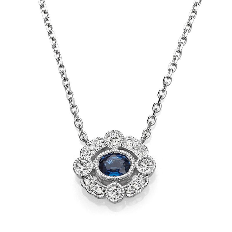 14KW Sapphire & Diamond Couture Necklace