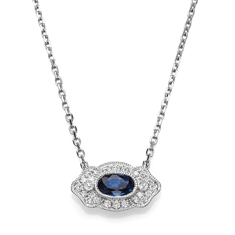 14KW Sapphire & Diamond Couture Necklace