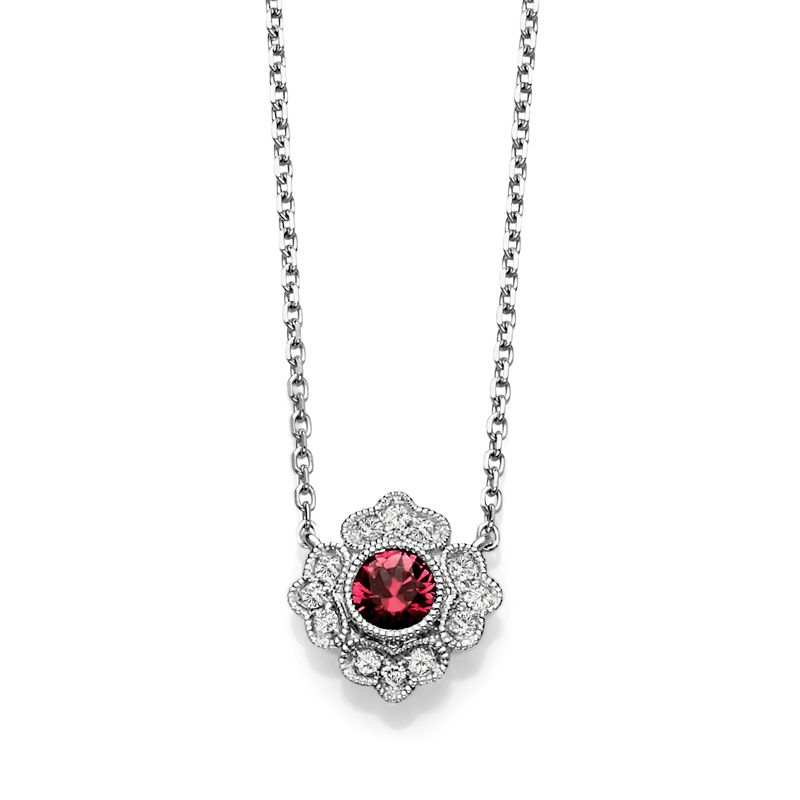14KW Ruby & Diamond Couture Necklace