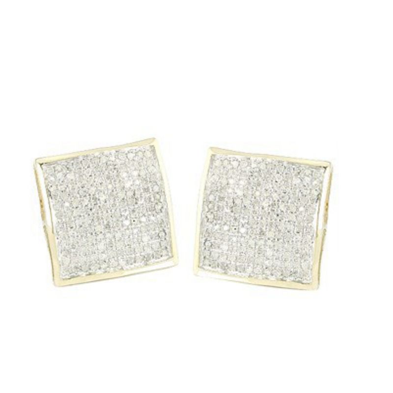 Men's Round Diamond Earrings